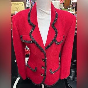 Audrey Laurent sz 12 red blazer